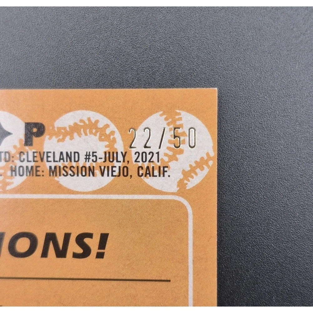 2023 Topps 1988 Tanner Bibee #88BAC-TBI 1988 Rookie Autograph Gold /50 Cleveland
